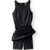 Lands’ End Women’s High Impact Crew Neck Above The Knee Active Dress(Black)