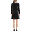 Lands’ End Women’s Knit Velvet Square Neck Dress(Black)