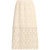 Lands’ End Women’s Lace Overlay Midi Skirt(Ivory Latte)