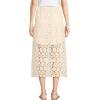 Lands’ End Women’s Lace Overlay Midi Skirt(Ivory Latte)