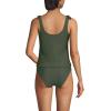 Lands’ End Women’s Ottoman Rib Tie Shoulder Tankini Top(Rich Olive Green Ottoman)