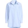 Lands’ End Women’s Oversized Oxford Button Front Shirt(Clear Blue Sky)