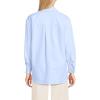 Lands’ End Women’s Oversized Oxford Button Front Shirt(Clear Blue Sky)