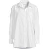 Lands’ End Women’s Oversized Oxford Button Front Shirt(White)
