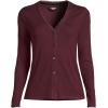 Lands’ End Women’s Pointelle Long Sleeve Sleep Cardigan(Lush Burgundy)