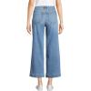 Lands’ End Women’s Recover Denim High Rise Wide Leg Crop Jeans(Beau Blue)
