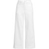 Lands’ End Women’s Recover Denim High Rise Wide Leg Crop Jeans(White)