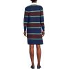 Lands’ End Women’s Rugby Dress(Deep Sea Navy/Burgundy Stripes)