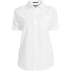 Lands’ End Women’s Short Sleeve No Iron Shirt(White)