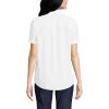 Lands’ End Women’s Short Sleeve No Iron Shirt(White)