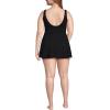 Lands’ End Women’s Side Tie Mini Swim Dress Swimsuit(Black)