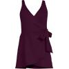 Lands’ End Women’s Side Tie Mini Swim Dress Swimsuit(Dark Wine)