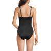 Lands’ End Women’s Smoothing Sweetheart Shirred One Piece(Black)