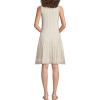 Lands’ End Women’s Square Neck Above Knee Sweater Dress(Oatmeal Heather)