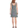 Lands’ End Women’s Starfish Sleeveless Shift Dress(Navy Mini Bloom Floral)