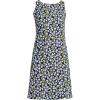 Lands’ End Women’s Starfish Sleeveless Shift Dress(Navy Mini Bloom Floral)