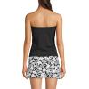 Lands’ End Women’s Strapless Bandeau Tankini Top Swimsuit with Removable and Adjustable Straps(Black)