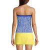 Lands’ End Women’s Strapless Bandeau Tankini Top Swimsuit with Removable and Adjustable Straps(Blue)