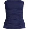 Lands’ End Women’s Strapless Bandeau Tankini Top Swimsuit with Removable and Adjustable Straps(Deep Sea Navy)