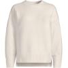 Lands’ End Women’s Ultrasoft Crew Neck Hi Low Hem Tunic Sweater(Fresh Ivory)