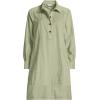 Lands’ End Women’s Wide Wale Cord Popover Long Sleeve Shirt Dress(Hawthorne Green)