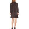 Lands’ End Women’s Wide Wale Cord Popover Long Sleeve Shirt Dress(Rich Coffee)