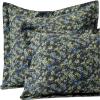 Lands’ End 300 Percale YD Sham Dijon Gold Stripe Standard(Deep Sea Navy Abstract Floral)