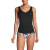 Lands’ End Chlorine Resistant Underwire Tankini Swimsuit Top(Black)
