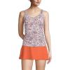 Lands’ End Chlorine Resistant Underwire Tankini Swimsuit Top(White Retro Paisley)