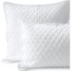 Lands’ End Solid Diamond Double Voile Sham Bering Sea Blue Standard(White)