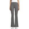 Lands’ End Women’s Active Hi Impact High Rise Slim Flare Pants(Charcoal Heather)