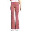 Lands’ End Women’s Active Hi Impact High Rise Slim Flare Pants(Dark Rose Clay)