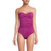Lands’ End Women’s Bandeau Tankini Swimsuit Top(Bright Magenta Shine)