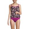 Lands’ End Women’s Blouson Tummy Hiding Tankini Top Swimsuit Adjustable Straps(Violet)