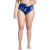 Lands’ End Women’s Cheeky High Waisted Bikini Bottoms(Deep Sea Navy Abstract Floral)