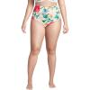 Lands’ End Women’s Chlorine Resistant Pinchless High Waisted Bikini Bottoms(Egret/Poppy Floral)
