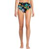 Lands’ End Women’s Chlorine Resistant Pinchless High Waisted Bikini Bottoms(Navy/Exploded Poppy Floral)