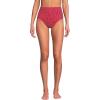 Lands’ End Women’s Chlorine Resistant Pinchless High Waisted Bikini Bottoms(Red Mini Dot)