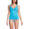 Lands’ End Women’s Chlorine Resistant Wrap Tankini Swimsuit Top(Turquoise)