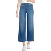 Lands’ End Women’s Recover Denim High Rise Wide Leg Crop Jeans(Indigo Tide Blue)