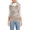 Lands’ End Women’s Sherpa Fleece Reversible Mixed Media Vest(Ivory/Ivory Rose)