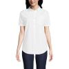 Lands’ End Women’s Short Sleeve No Iron Shirt(White)