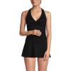 Lands’ End Women’s Twist Halter Tankini Top(Black)