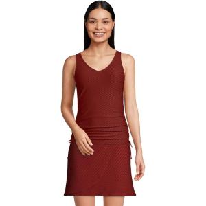 Lands’ End Chlorine Resistant Underwire Tankini Swimsuit Top(Burgundy)