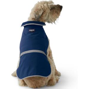 Lands’ End Dog Solid Squall Jacket Pale Slate Blue X-Small(Deep Sea Navy)