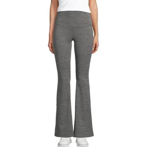 Lands’ End Women’s Active Hi Impact High Rise Slim Flare Pants(Charcoal Heather)