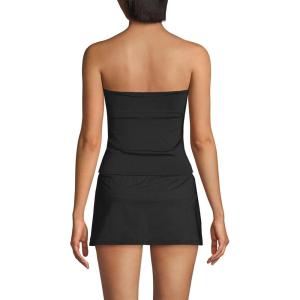 Lands’ End Women’s Bandeau Tankini Swimsuit Top(Black)