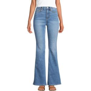 Lands’ End Women’s Denim High Rise Skinny Flare Jeans(Beau Blue)