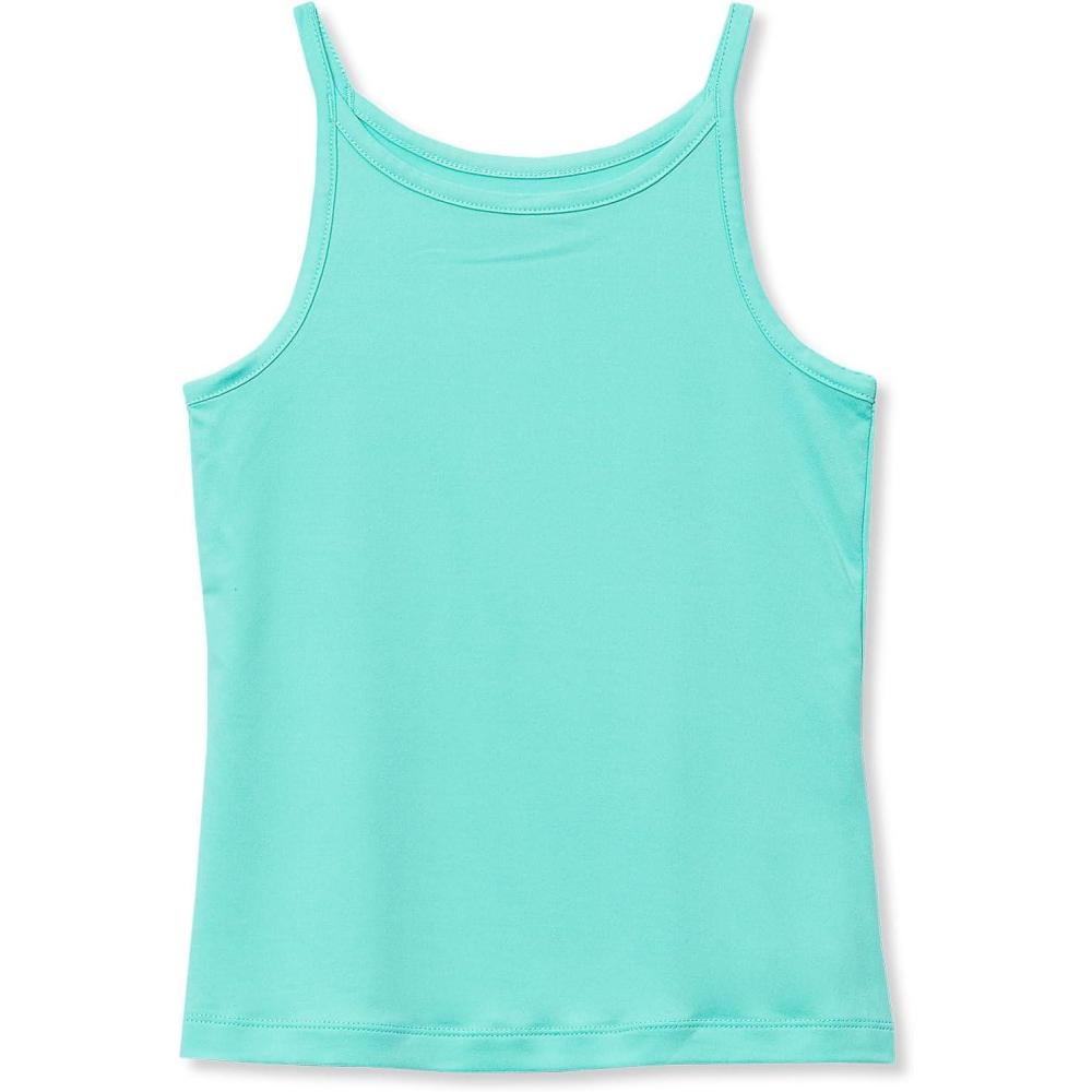 imageLands End Girls Sleep Tank Cami  Soft Cotton Blend TagFree Versatile for Layering amp LoungingAqua Ice