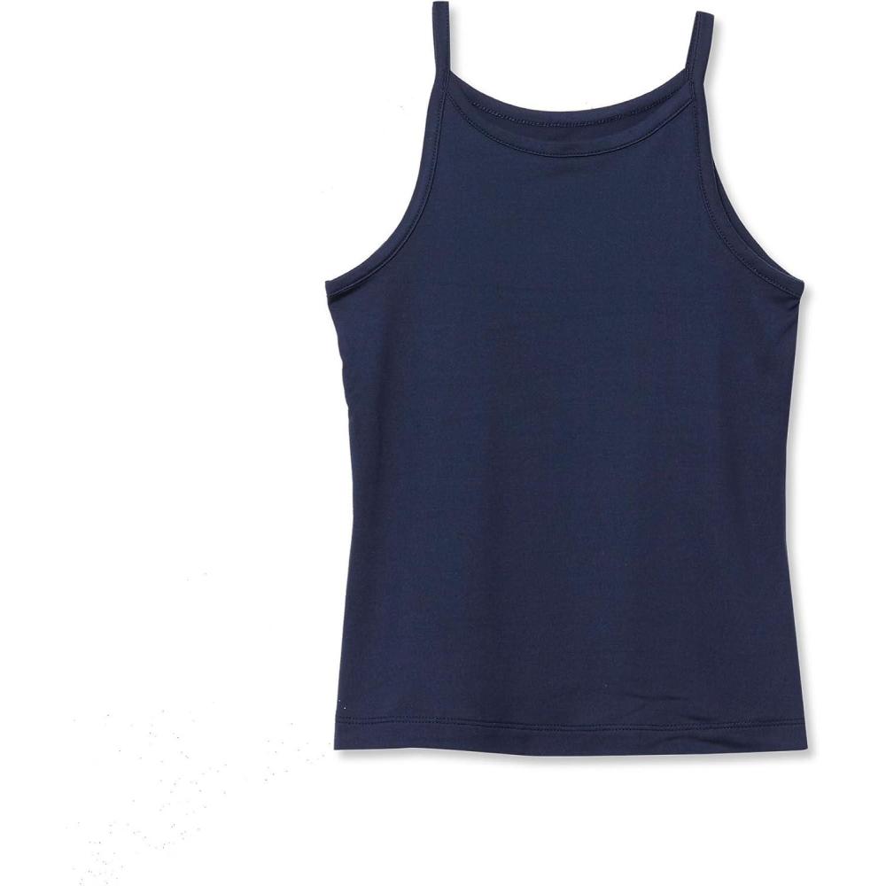 imageLands End Girls Sleep Tank Cami  Soft Cotton Blend TagFree Versatile for Layering amp LoungingDeep Sea Navy